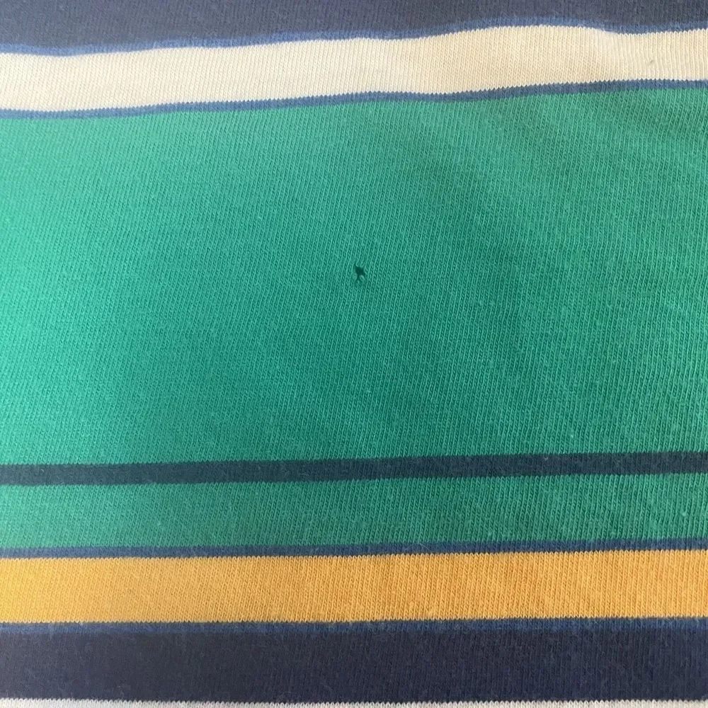 Vintage Polo Golf Shirt Par Four Men's Size Large Stripe 80s 90s Retro Button Up